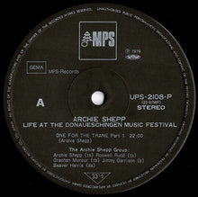 Load image into Gallery viewer, Archie Shepp - Life At The Donaueschingen Music Festival (LP Record / Used)
