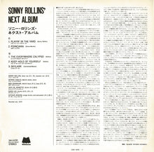 画像をギャラリービューアに読み込む, Sonny Rollins - Next Album (LP Record / Used)
