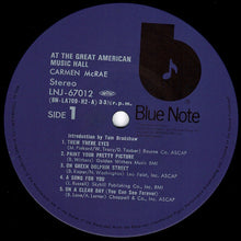 画像をギャラリービューアに読み込む, Carmen McRae - Carmen McRae At The Great American Music Hall (LP Record / Used)
