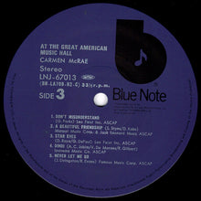 画像をギャラリービューアに読み込む, Carmen McRae - Carmen McRae At The Great American Music Hall (LP Record / Used)
