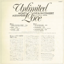 Load image into Gallery viewer, Monty Alexander - Unlimited Love (Live &amp; In Concert) (LP Record / Used)

