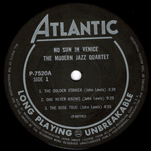 画像をギャラリービューアに読み込む, Modern Jazz Quartet - No Sun In Venice (LP Record / Used)
