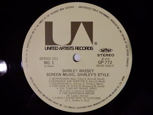 Shirley Bassey Screen Music, Shirley’s Style United Artists Records GP 772