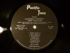 Gerry Mulligan California Conserts Pacific Jazz GXF 3113