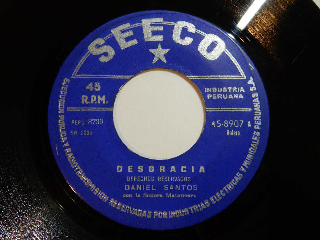 Daniel Santos - Desgracia / El Bobo De La Yuca (7inch-Vinyl Record/Used)