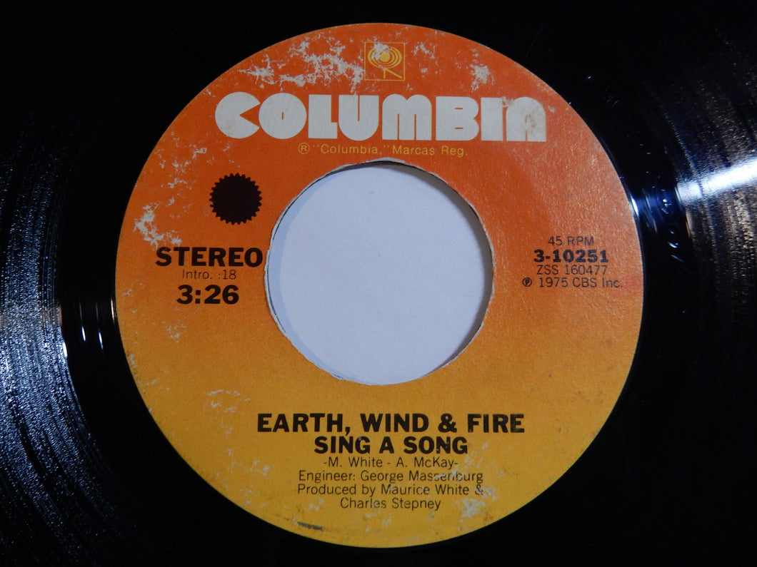 Earth, Wind & Fire - Sing A Song / (Instrumental Version) (7inch-Vinyl Record/Used)