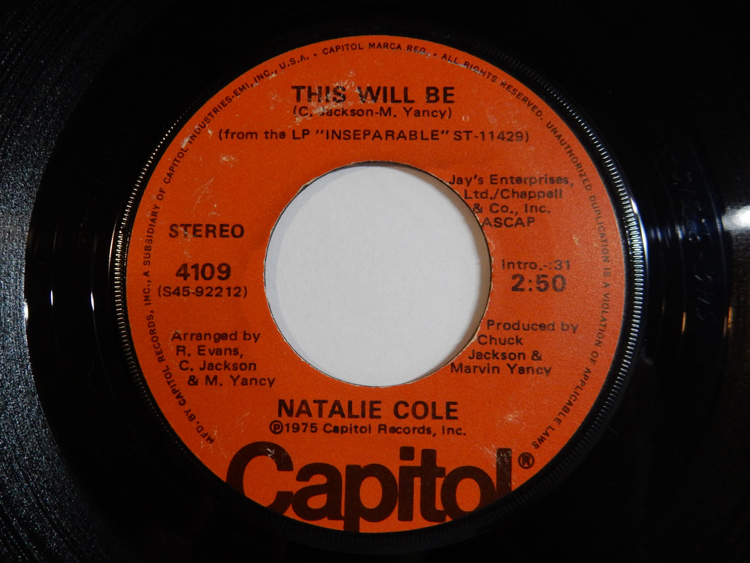 Natalie Cole - This Will Be / Joey (7inch-Vinyl Record/Used)