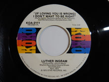 画像をギャラリービューアに読み込む, Luther Ingram - (If Loving You Is Wrong) I Don&#39;t Want To Be Right / Puttin&#39; Game Down (7inch-Vinyl Record/Used)
