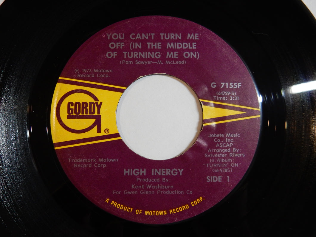 High Inergy - You Can't Turn Me Off (In The Middle Of Turning Me On) / Let Me Get Close To You (7inch-Vinyl Record/Used)