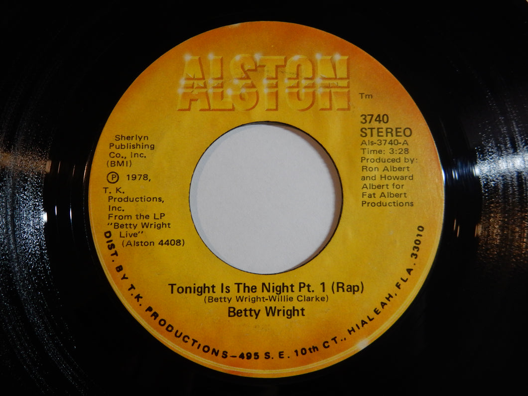 Betty Wright - Tonight Is The Night Pt. 1 (Rap) / Pt. 2 (Song) (7inch-Vinyl Record/Used)