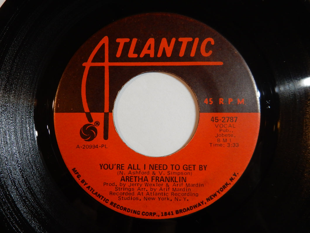 Aretha Franklin - You're All I Need To Get By / Pullin' (7inch-Vinyl Record/Used)