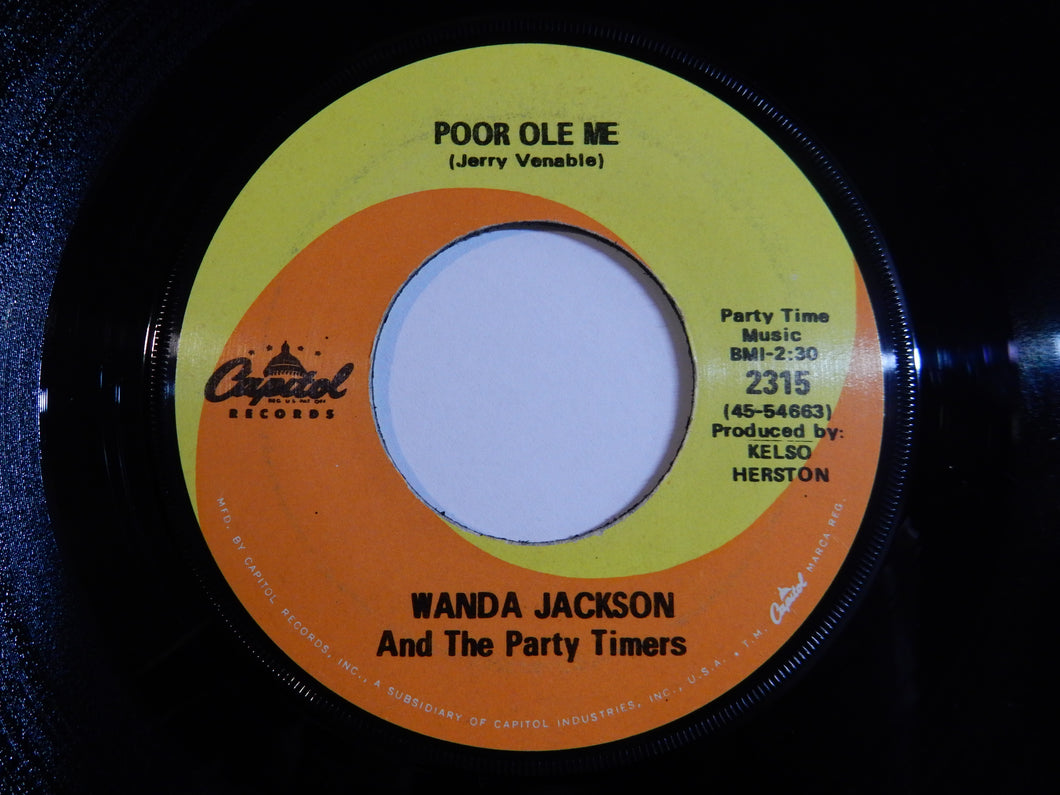 Wanda Jackson And The Party Timers - Poor Ole Me / I Wish I Was Your Friend (7inch-Vinyl Record/Used)