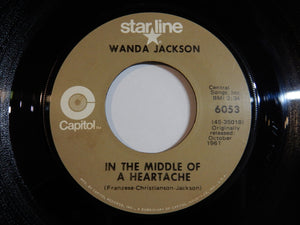 Wanda Jackson - Right Or Wrong / In The Middle Of A Heartache (7inch-Vinyl Record/Used)
