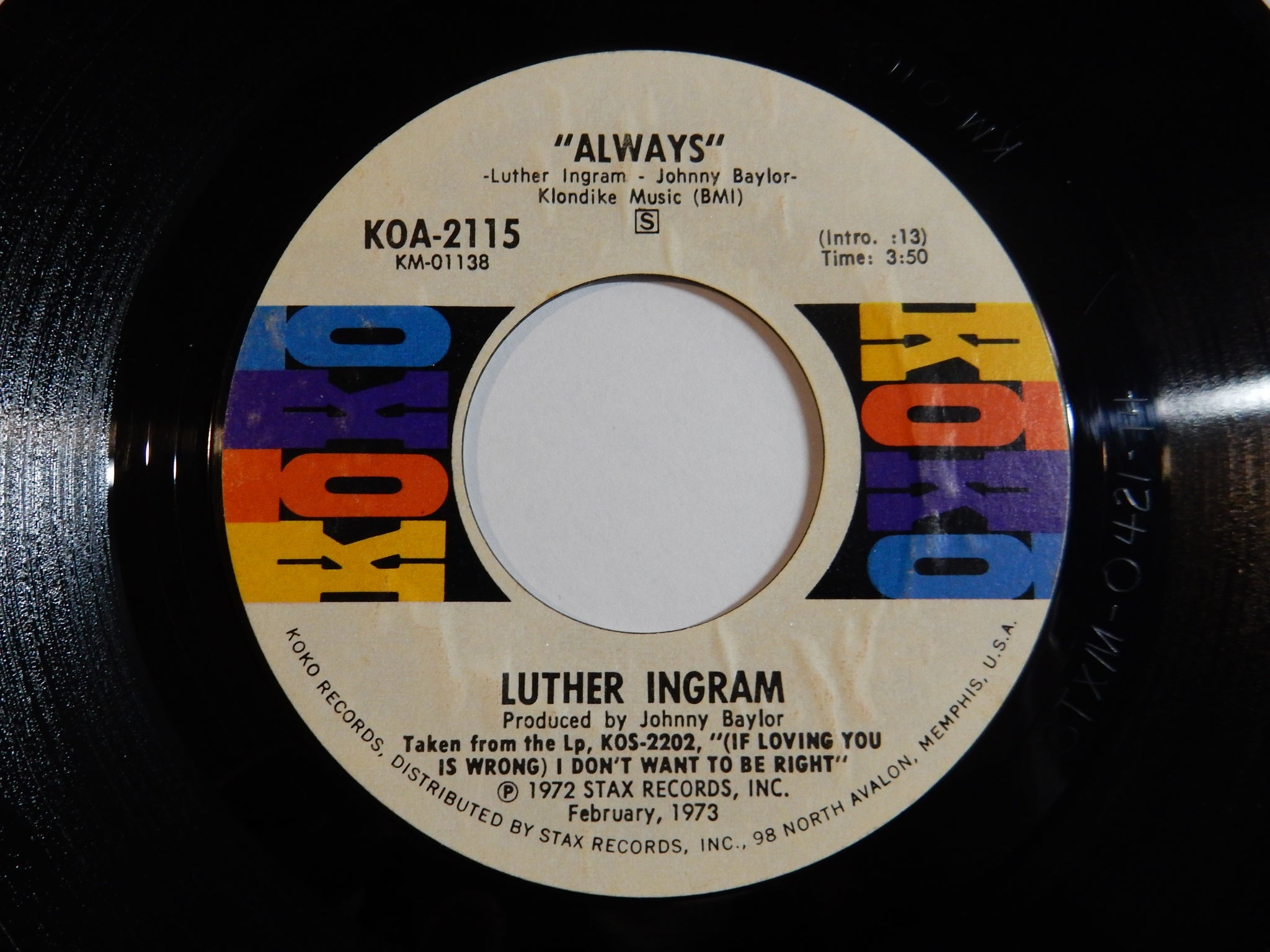 Luther Ingram - Always / Help Me Love (7inch-Vinyl Record/Used)