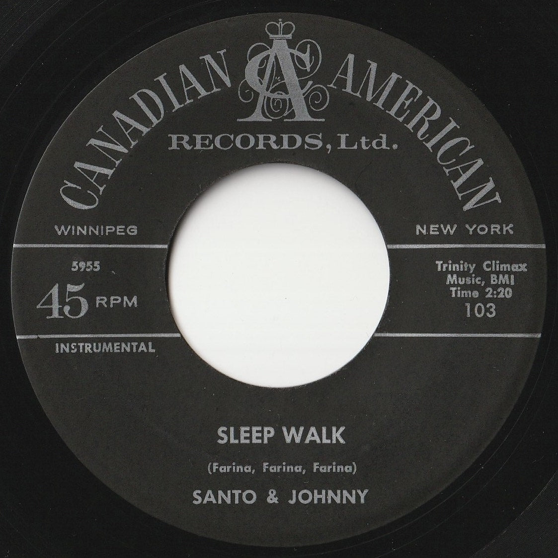 Santo & Johnny - Sleep Walk / All Night Diner (7inch-Vinyl Record/Used –  Solidity Records