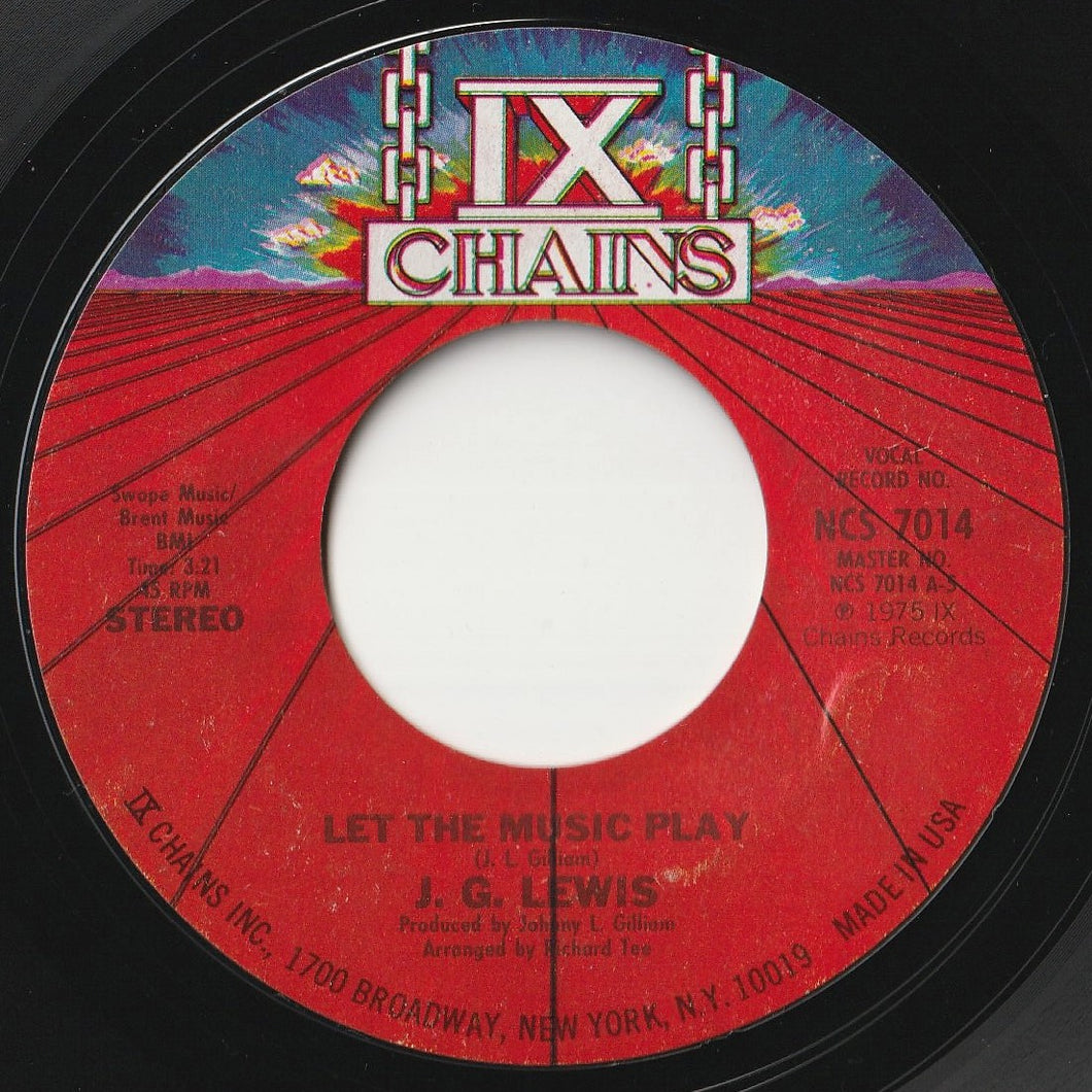 J. G. Lewis - Let The Music Play / (Instrumental) (7inch-Vinyl Record/Used)