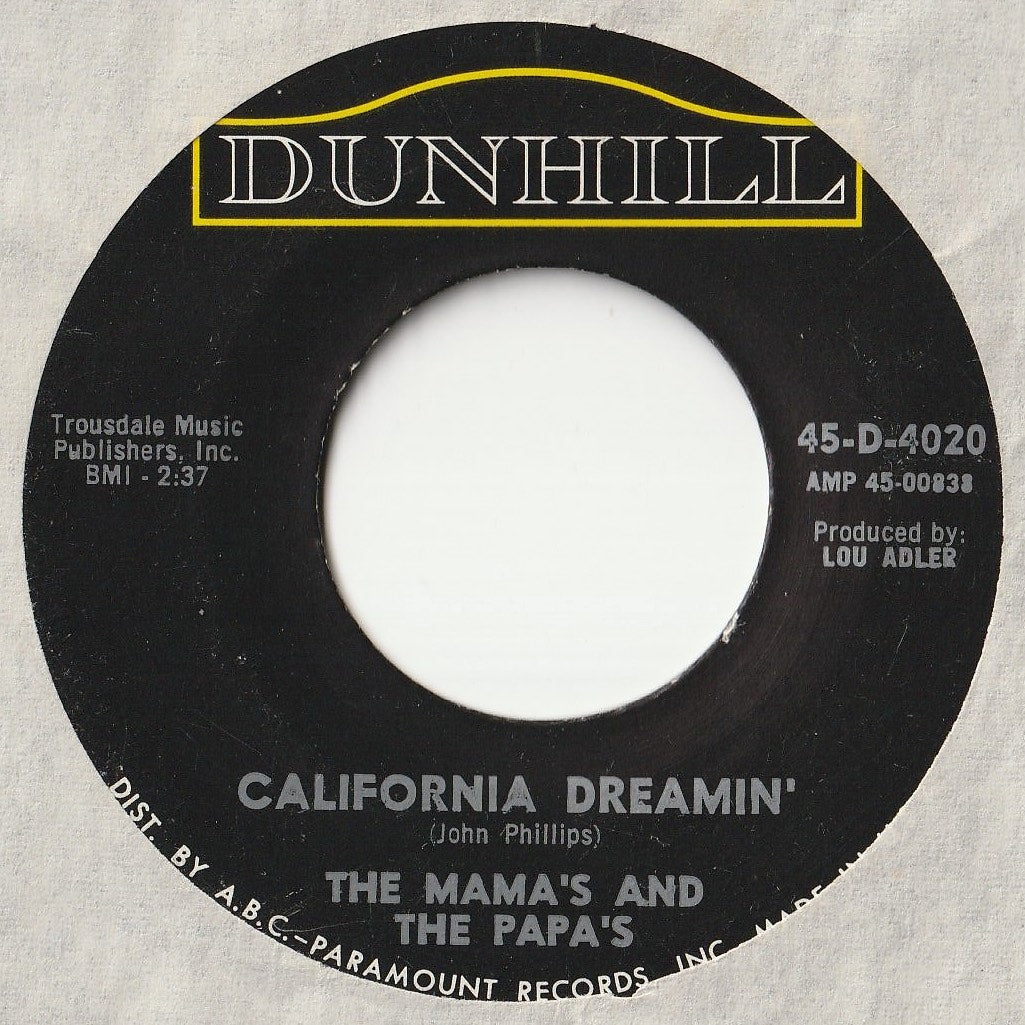 Mamas & The Papas - California Dreamin' / Somebody Groovy (7inch-Vinyl Record/Used)