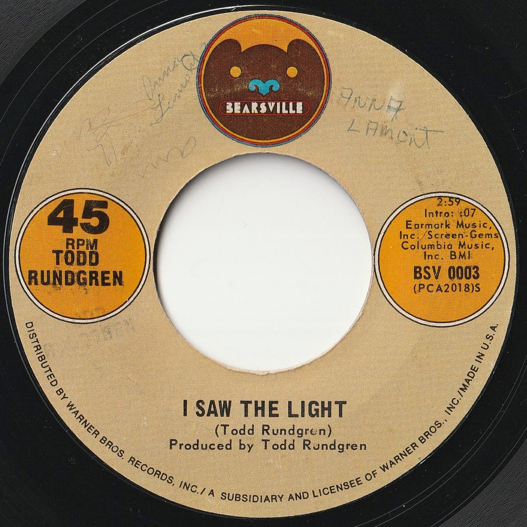 Todd Rundgren - I Saw The Light / Marlene (7inch-Vinyl Record/Used)