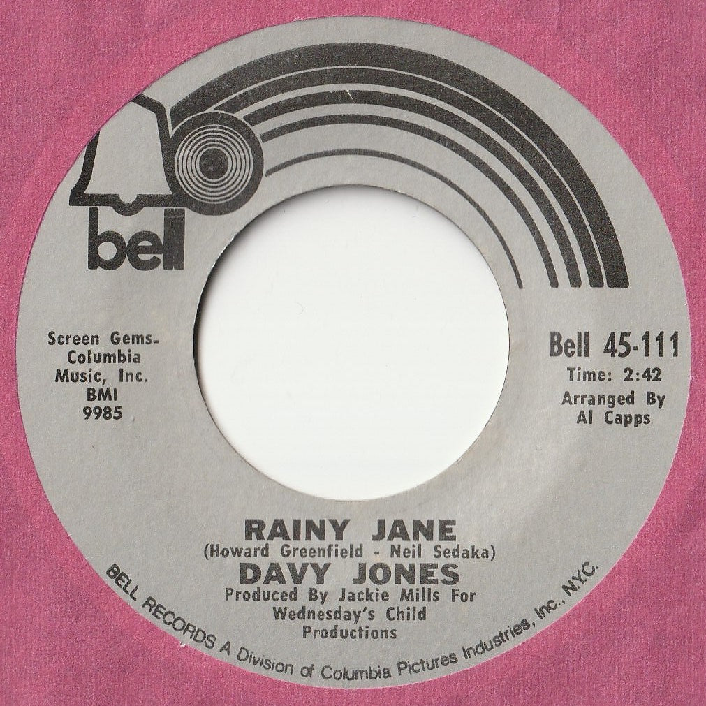 Davy Jones - Rainy Jane / Welcome To My Love (7inch-Vinyl Record/Used)