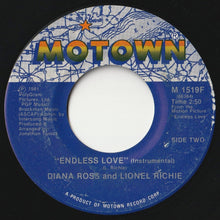 画像をギャラリービューアに読み込む, Diana Ross, Lionel Richie - Endless Love / (Instrumental) (7inch-Vinyl Record/Used)
