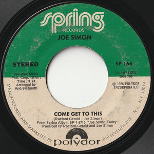 Joe Simon - Come Get To This / Let The Good Times Roll (7inch-Vinyl Record/Used)