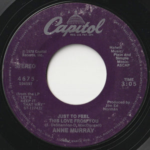 Anne Murray - I Just Fall In Love Again / Just To Feel This Love From You (7inch-Vinyl Record/Used)