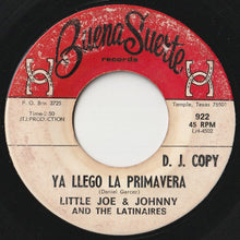 画像をギャラリービューアに読み込む, Little Joe  / Johnny Hernandez - Ya Llego La Primavera / Que Suerte La Mia (7inch-Vinyl Record/Used)
