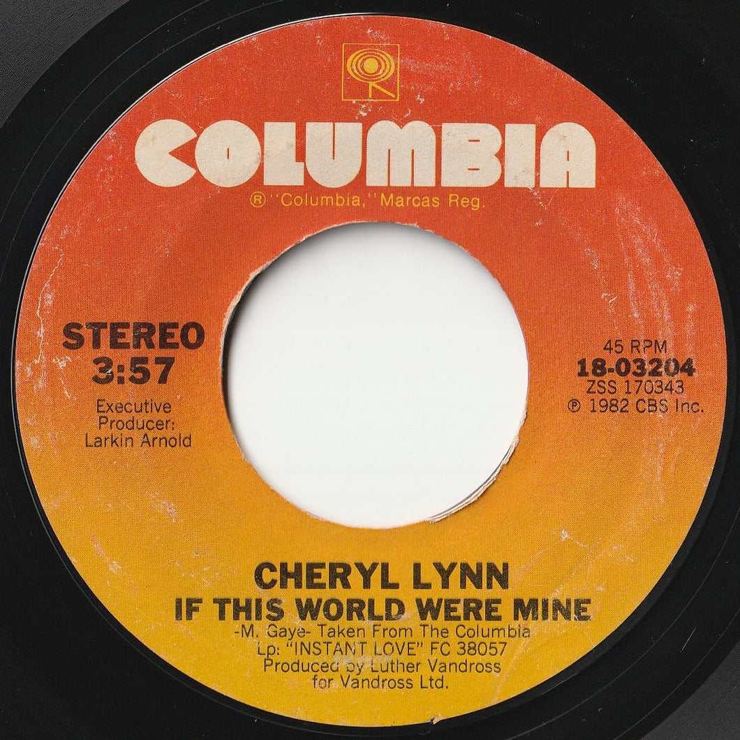 Cheryl Lynn - If This World Were Mine / I Just Wanna Be Your Fantasy (7inch-Vinyl Record/Used)