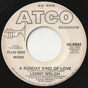 Lenny Welch - A Sunday Kind Of Love (Mono) / (Stereo) (7inch-Vinyl Record/Used)