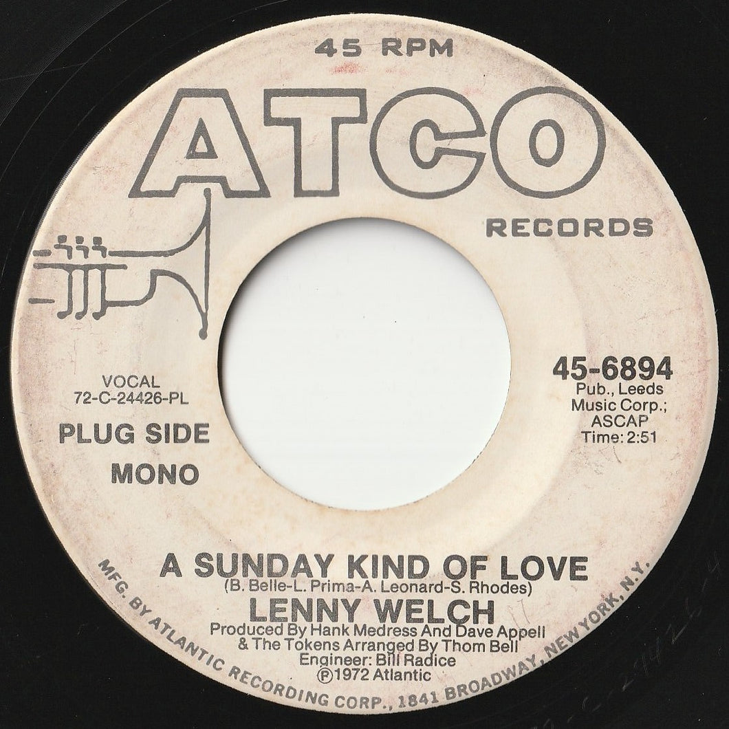 Lenny Welch - A Sunday Kind Of Love (Mono) / (Stereo) (7inch-Vinyl Record/Used)