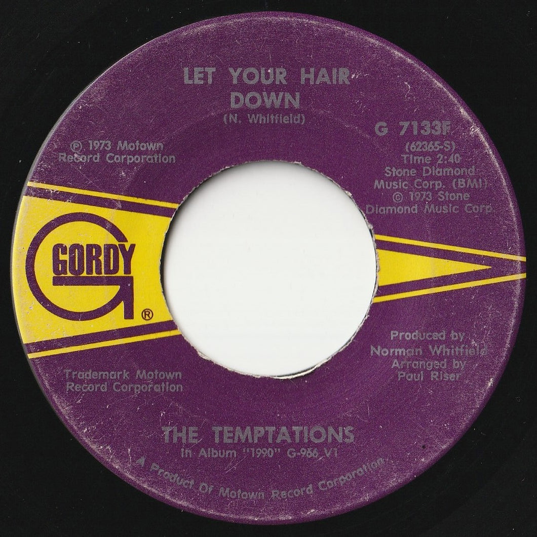 Temptations - Let Your Hair Down / Ain't No Justice (7inch-Vinyl Record/Used)