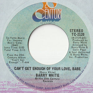 Barry White - Can't Get Enough Of Your Love, Babe / Just Not Enough (7inch-Vinyl Record/Used)