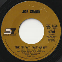 Load image into Gallery viewer, Joe Simon - Misty Blue / That&#39;s The Way I Want Your Love (7inch-Vinyl Record/Used)
