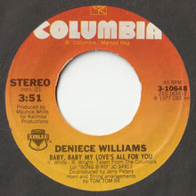 Load image into Gallery viewer, Deniece Williams - Baby, Baby My Love&#39;s All For You / Be Good To Me (7inch-Vinyl Record/Used)
