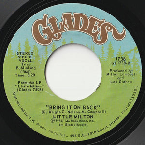 Little Milton - Baby It Ain't No Way / Bring It On Back (7inch-Vinyl Record/Used)