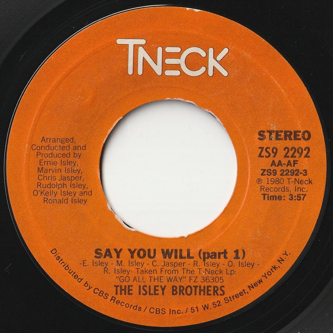 Isley Brothers - Say You Will (Part 1) / (Part 2) (7 inch Record / Used)