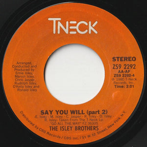 Isley Brothers - Say You Will (Part 1) / (Part 2) (7 inch Record / Used)