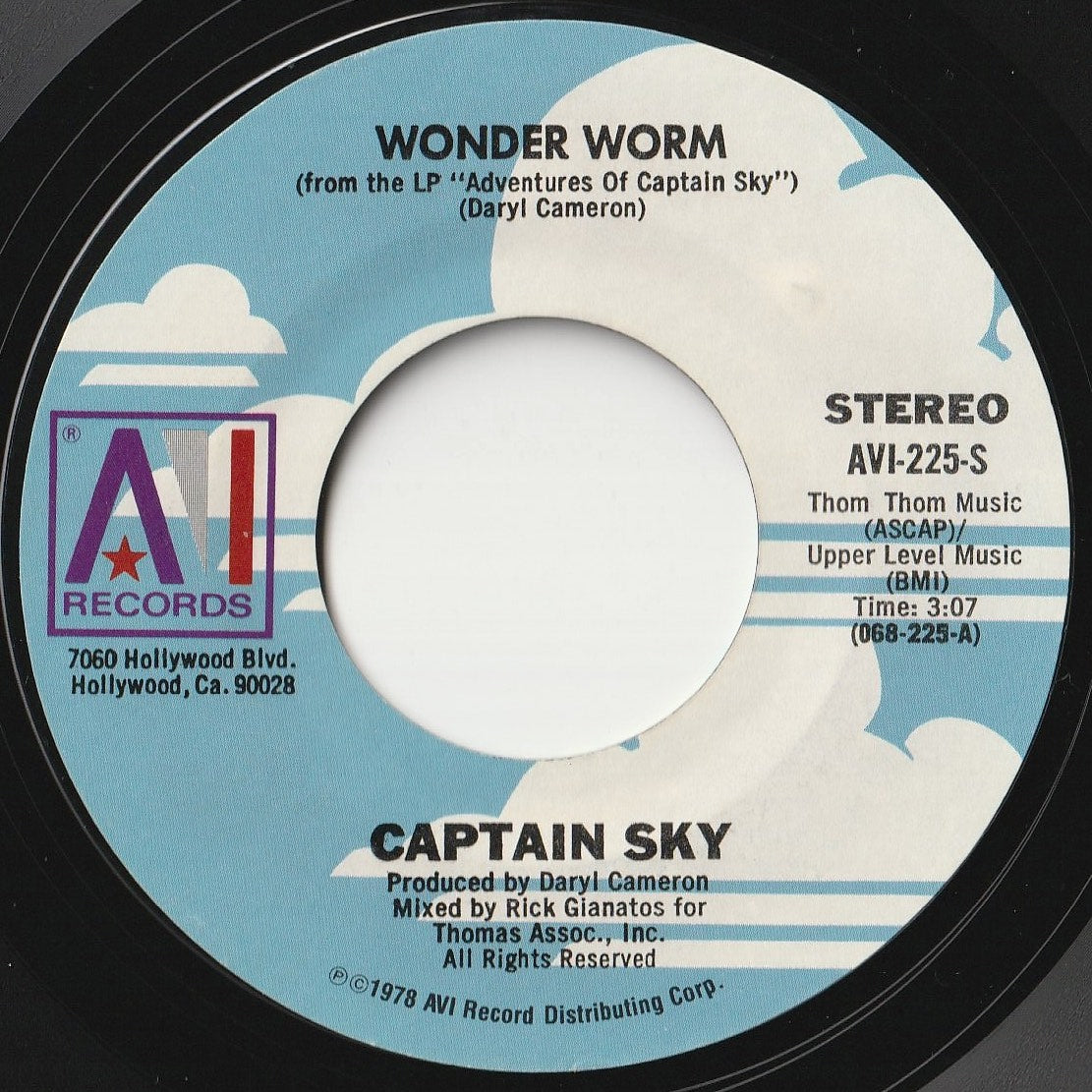 Captain Sky Wonder Worm Saturday Night Move-Ease (7 inch