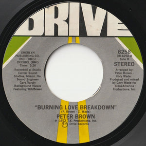 Peter Brown - Do Ya Wanna Get Funky With Me / Burning Love Breakdown (7 inch Record / Used)