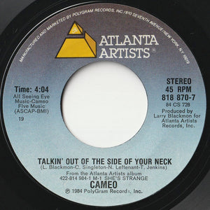 Cameo - Talkin' Out The Side Of Your Neck / Léve Toi! (7 inch Record / Used)