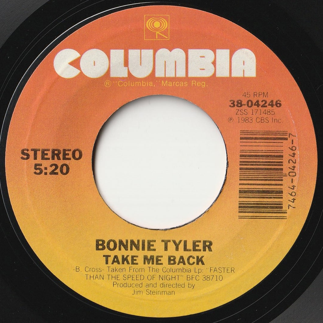 Bonnie Tyler - Take Me Back / Getting So Excited (7 inch Record / Used)