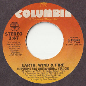 Earth, Wind & Fire - Serpentine Fire / (Instrumental) (7 inch Record / Used)