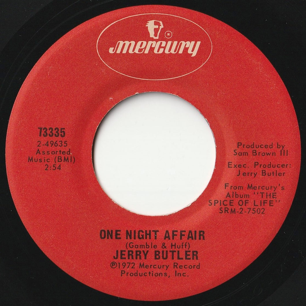 Jerry Butler - One Night Affair / Life's Unfortunate Sons (7 inch Record / Used)