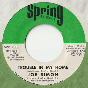 Joe Simon - I Found My Dad / Trouble In My Home (7 inch Record / Used)