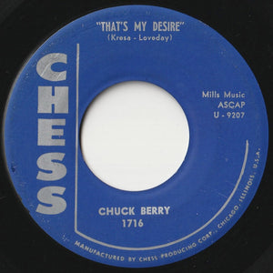 Chuck Berry - Anthony Boy / That's My Desire (7 inch Record / Used)