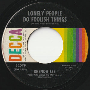 Brenda Lee - Ride, Ride, Ride / Lonely People Do Foolish Things (7 inch Record / Used)