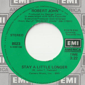 Robert John - Only Time / Stay A Little Longer (7 inch Record / Used)