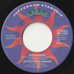 Jefferson Starship - Light The Sky On Fire / Hyperdrive (7 inch Record / Used)