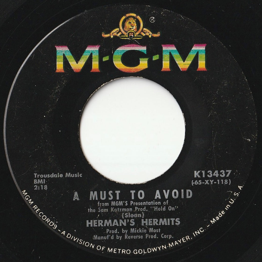 Herman's Hermits - A Must To Avoid / The Man With The Cigar (7 inch Record / Used)