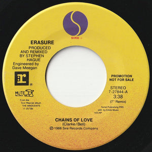 Erasure - Chains Of Love (7" Remix) / (Remix Radio Edit) (7 inch Record / Used)